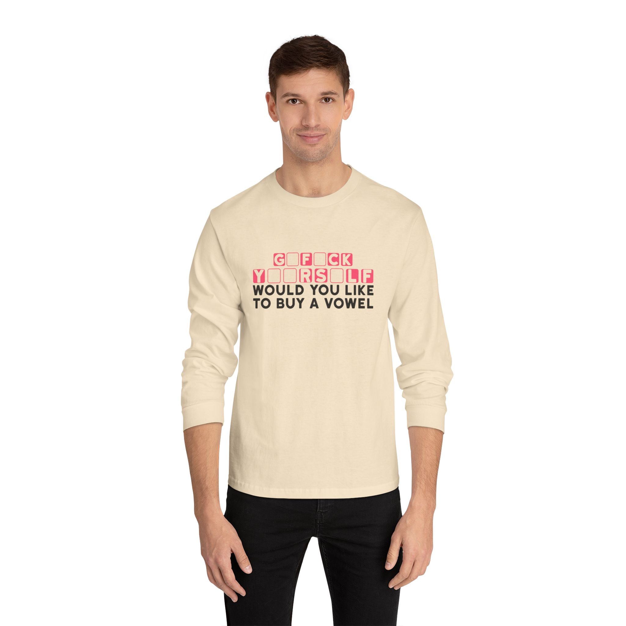 American Apparel 1304 Unisex Long Sleeve T-Shirt Buy a Vowel Graphic Print