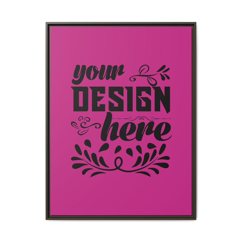 Customizable Framed Matte Canvas Print with Pinewood Frame Sawtooth Hanger