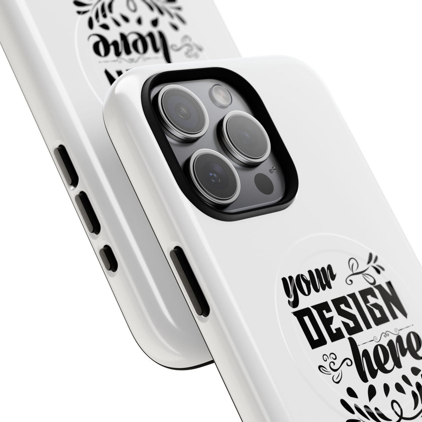 Customizable Tough Magnetic Phone Case Dual Layer Polycarbonate TPU Liner