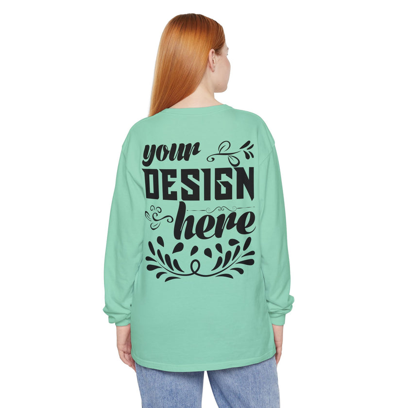 Customizable Comfort Colors 6014 Unisex Garment Dyed Long Sleeve T Shirt