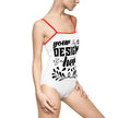 Customizable Women One-Piece Swimsuit With Back Cutout AOP