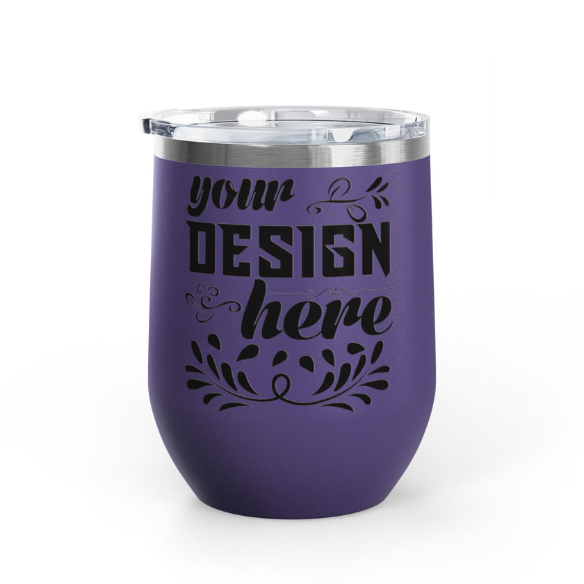 Customizable Polar Camel 12oz Stainless Steel Wine Tumbler Cup Lid