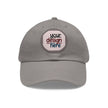 Customizable ValuCap VC300A Dad Hat with Round PU Leather Patch Front