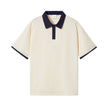 Nameria Unisex Color Block Polo Shirt 100% Combed Cotton Loose Fit