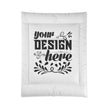 Customizable Polyester Comforter with Quilted Pattern and Bright White Back