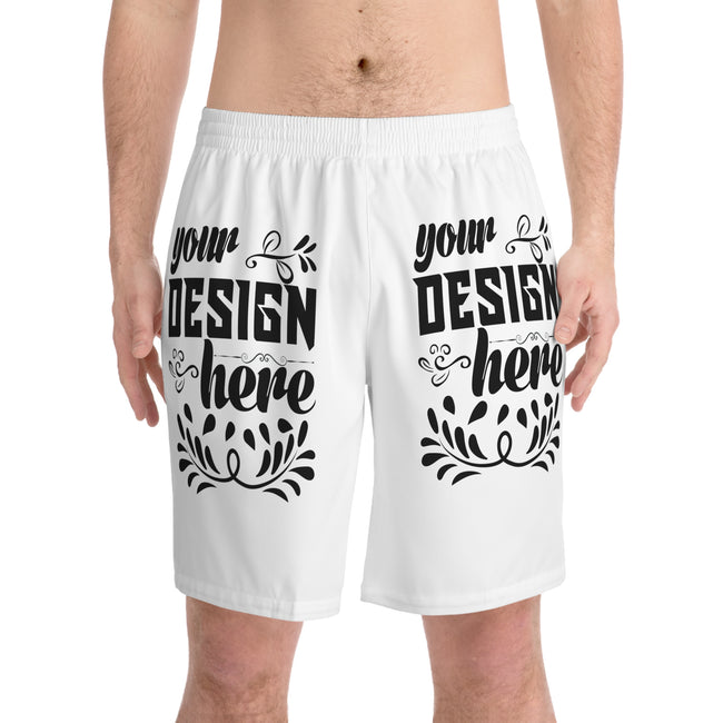 Customizable Men’s Elastic Beach Shorts AOP with Inner Mesh Brief