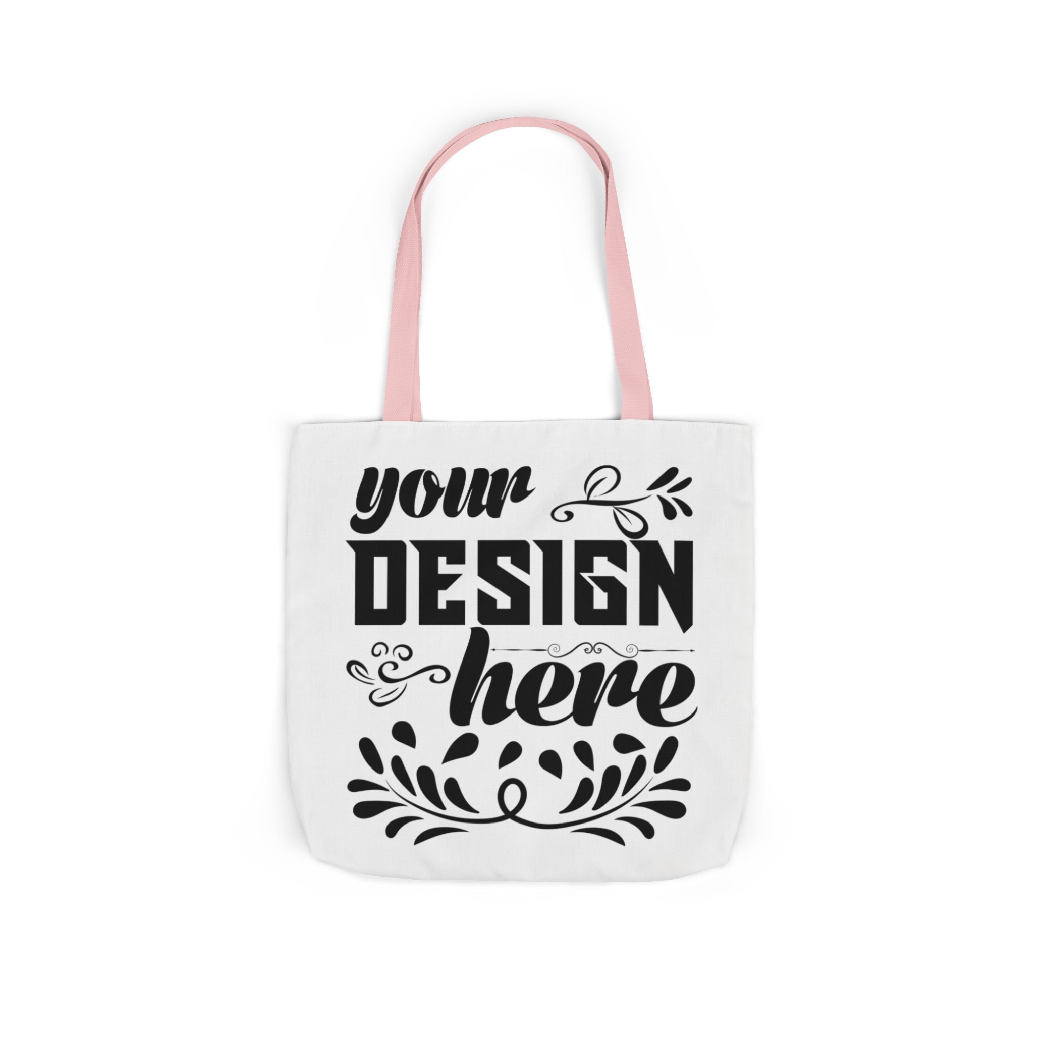 Customizable Canvas Tote Bag With 5 Color Strap Options All Over Print