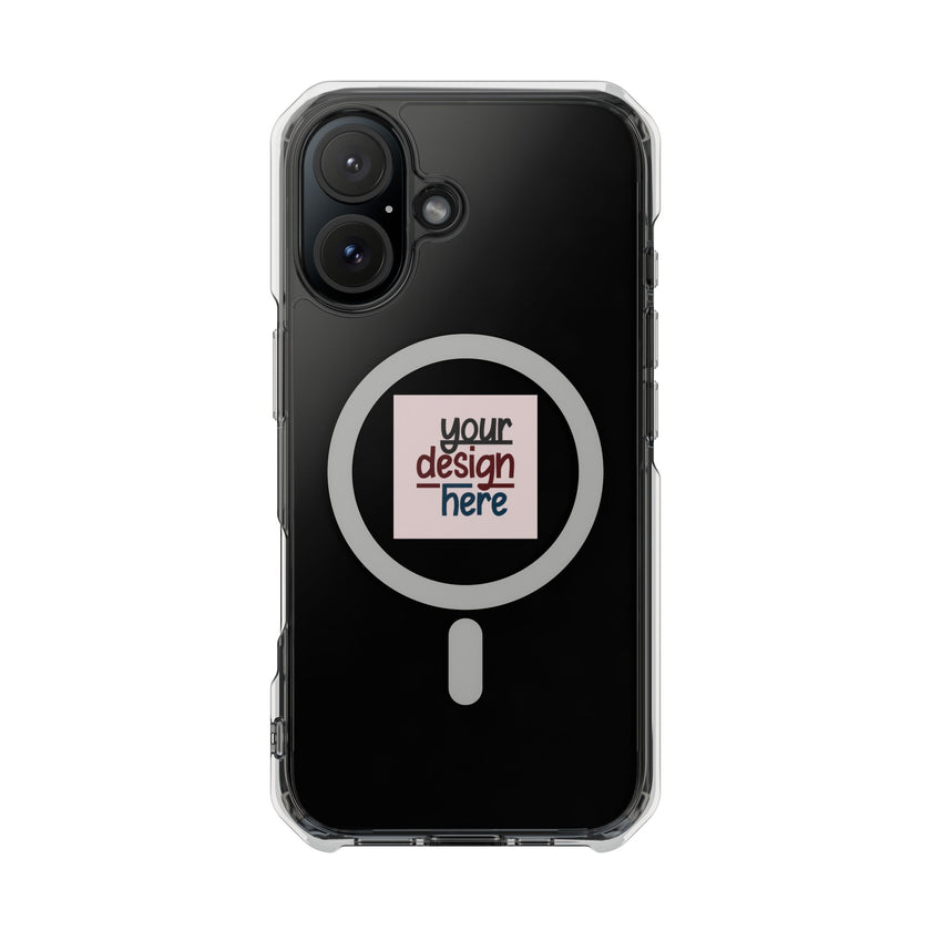 Customizable Magnetic Clear Impact Case With Air Cushioned Bumper Corners