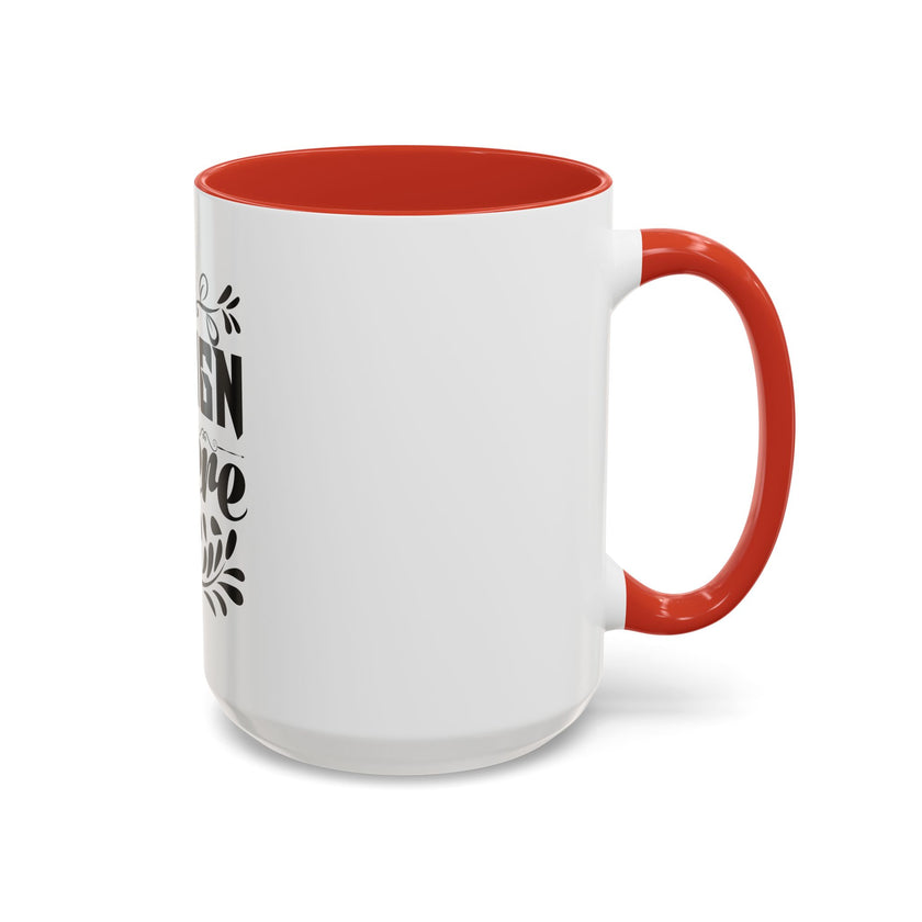 Customizable Accent Coffee Mug 11oz and 15oz Colored Interior Handle