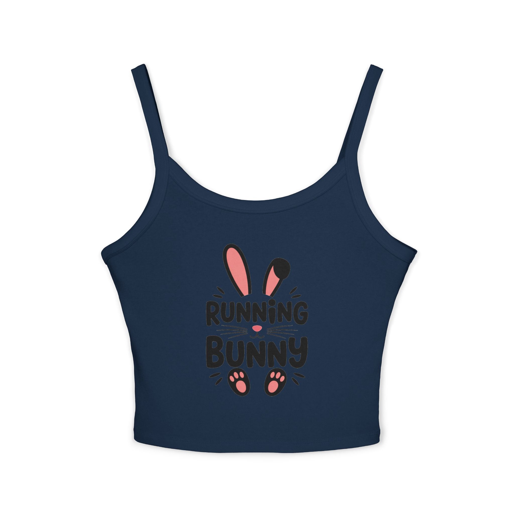 Bella+Canvas 1012 Spaghetti Strap Tank Top Running Bunny Graphic Print