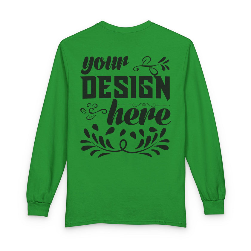 Customizable Gildan 5400 Unisex Long Sleeve T Shirt 100 Cotton Rib Cuffs