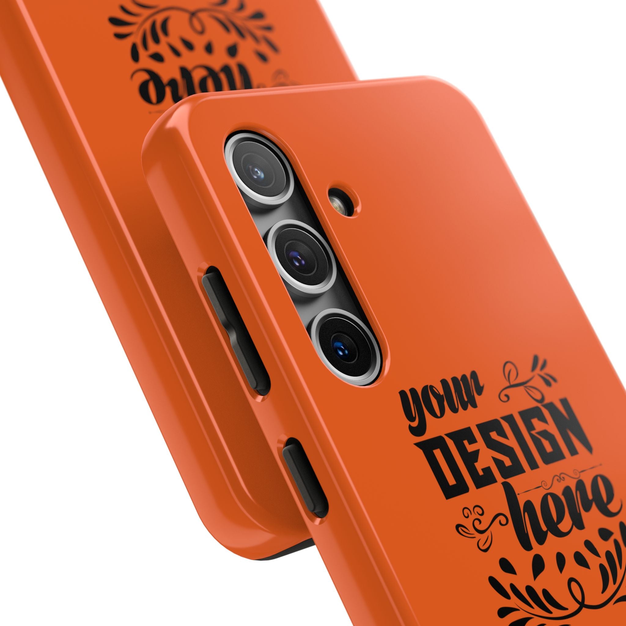 Customizable Tough Phone Case Glossy Dual Layer Wireless Charging