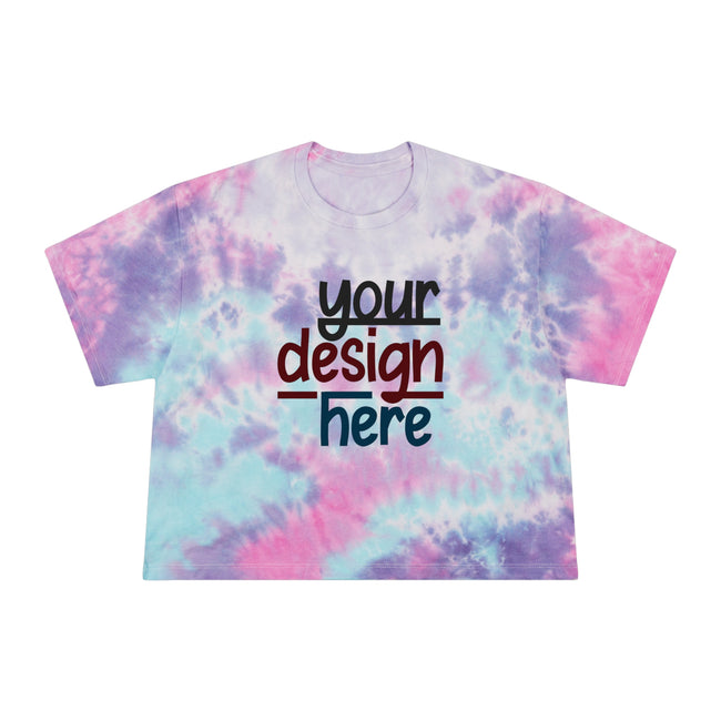 Customizable Colortone 1050 Womens Tie Dye Crop T Shirt