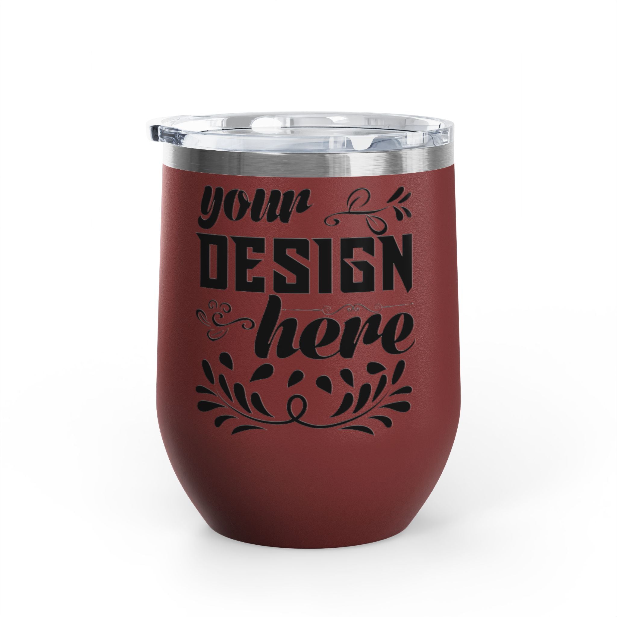 Customizable Polar Camel 12oz Stainless Steel Wine Tumbler Cup Lid