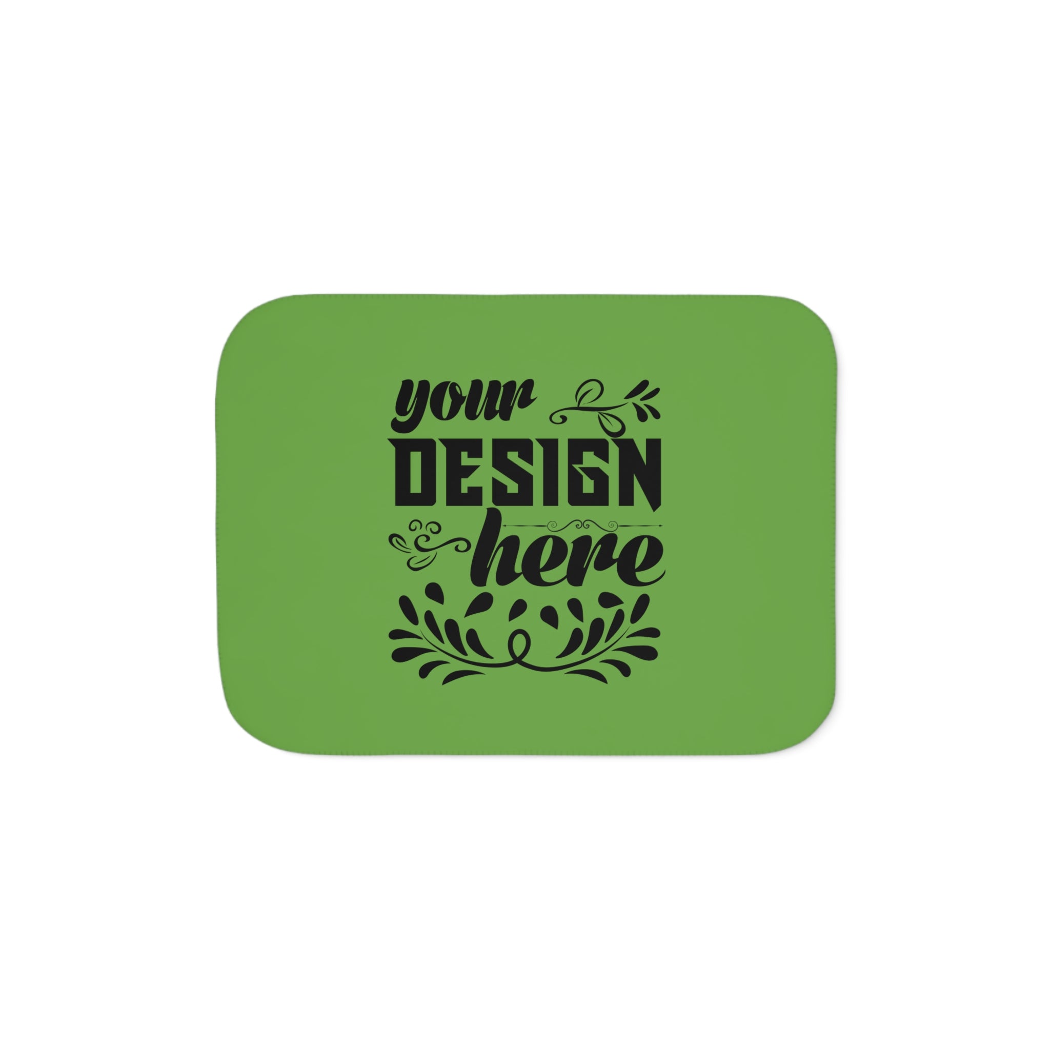 Customizable Sherpa Photo Blanket Two Color Options Grey or Beige