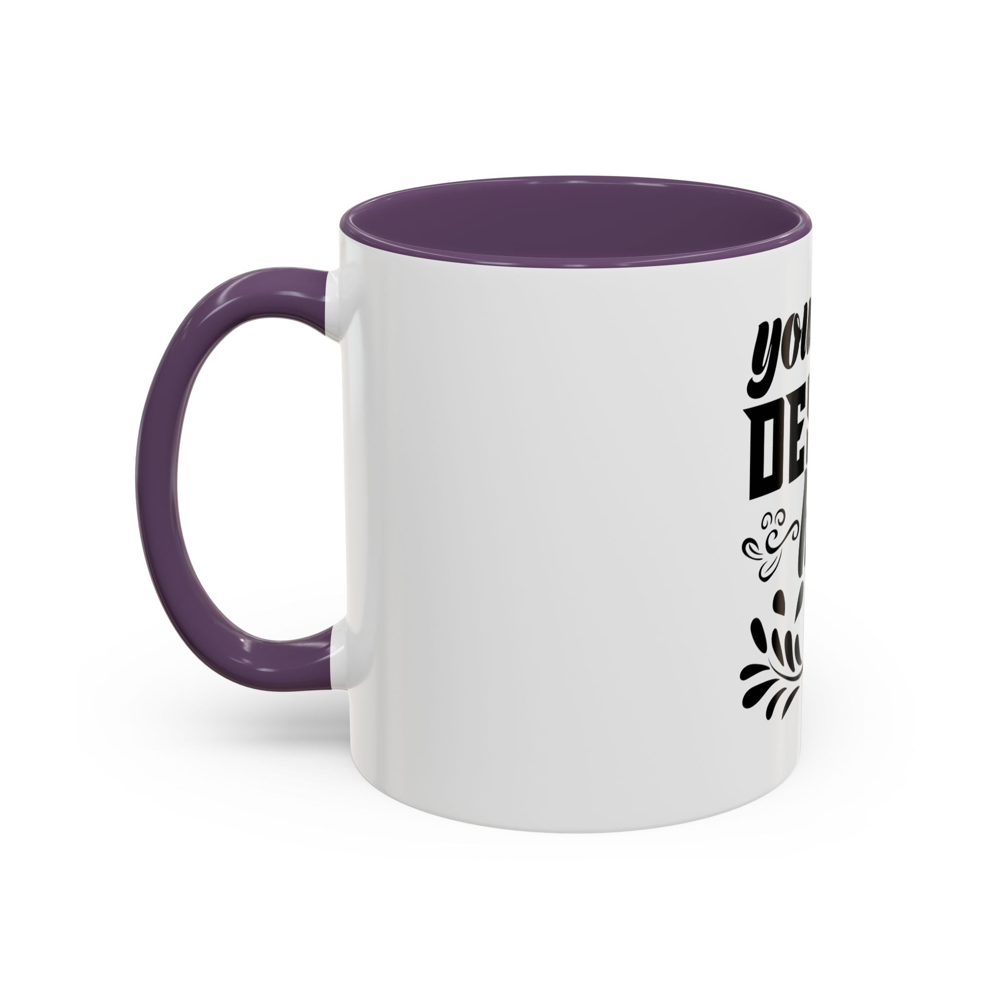 Customizable Accent Coffee Mug 11oz and 15oz Colored Interior Handle