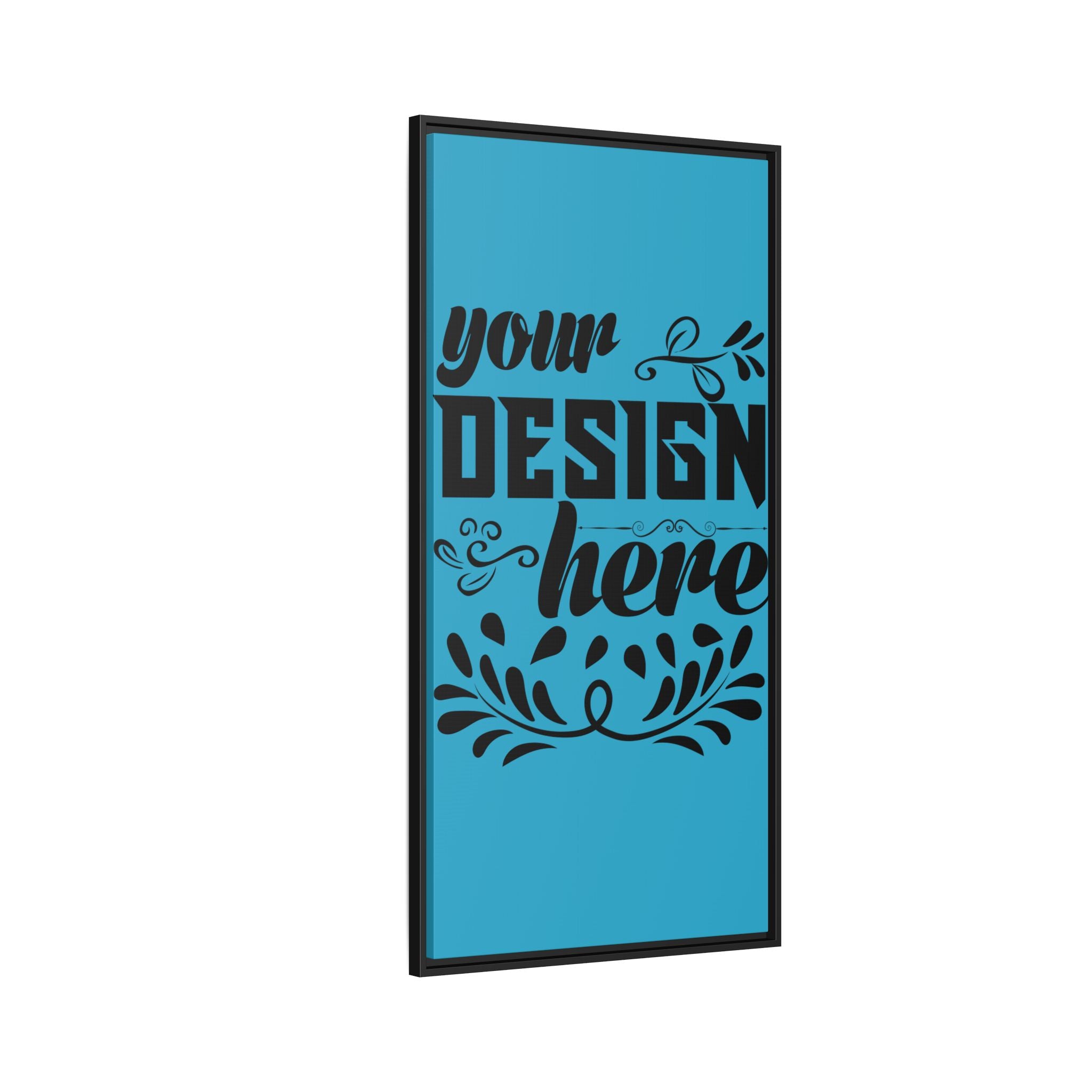 Customizable Framed Matte Canvas Print with Pinewood Frame Sawtooth Hanger