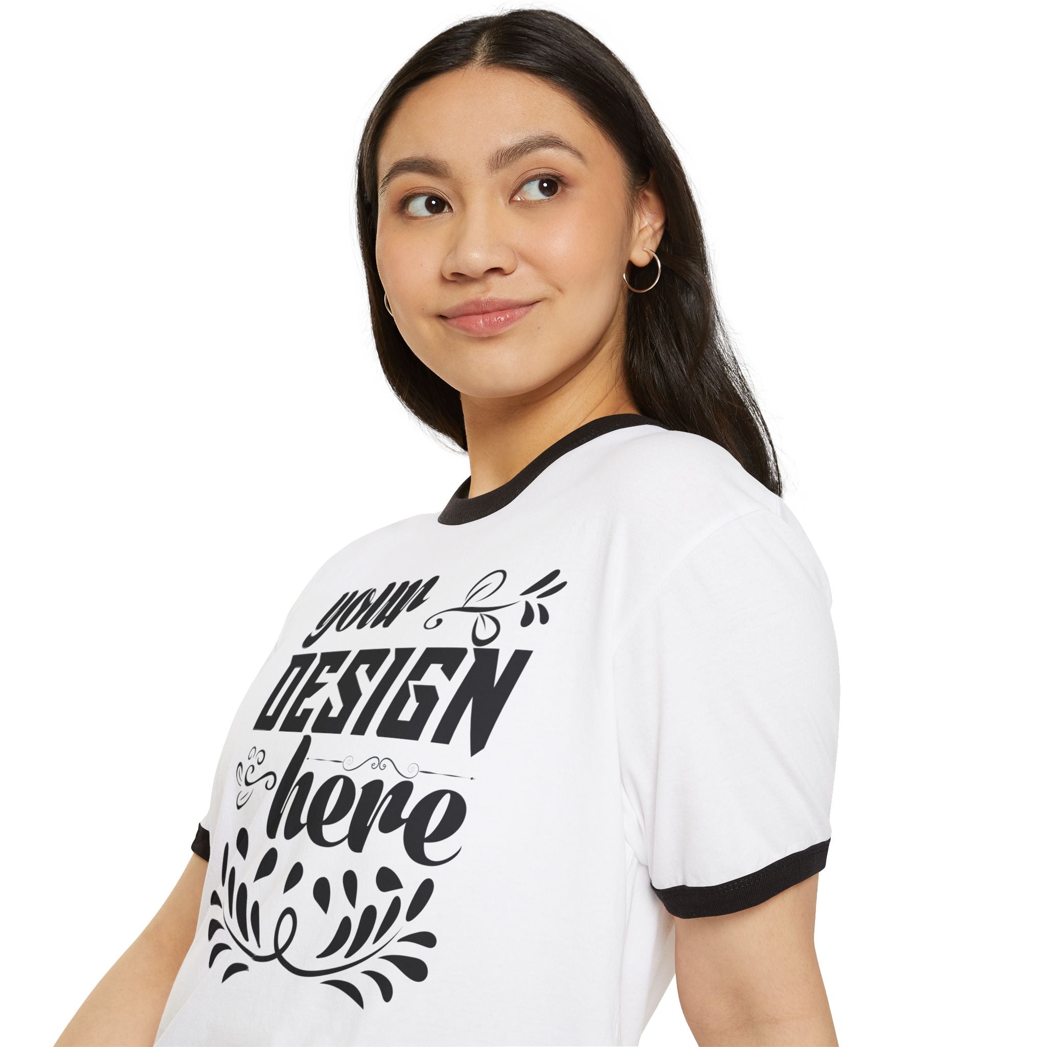 Customizable Next Level 3604 Unisex Cotton Ringer T-Shirt Classic