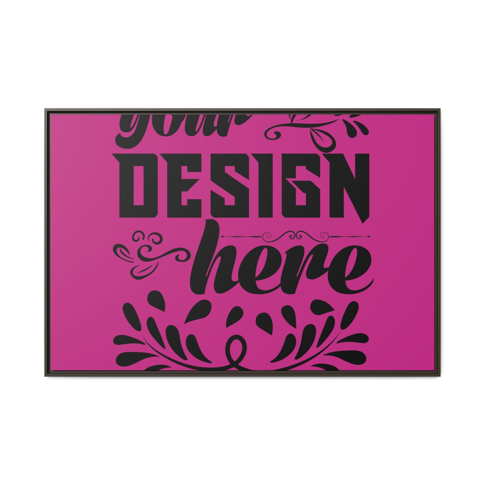 Customizable Framed Matte Canvas Print with Pinewood Frame Sawtooth Hanger