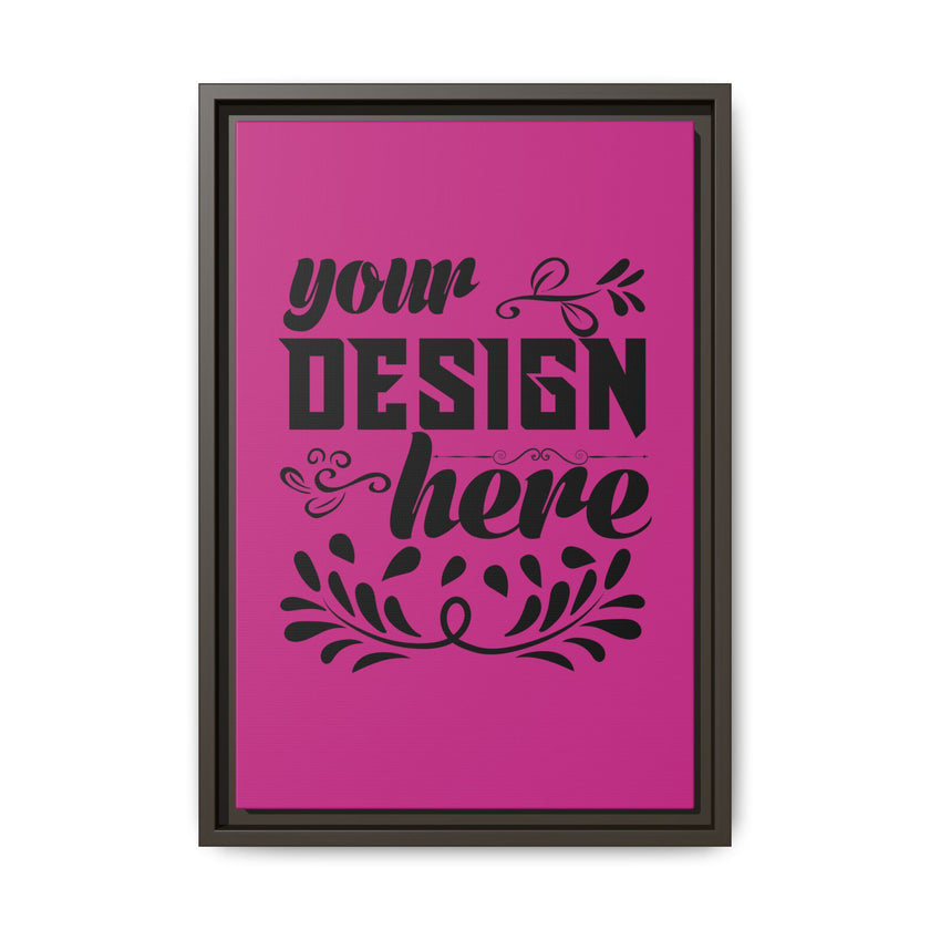 Customizable Framed Matte Canvas Print with Pinewood Frame Sawtooth Hanger