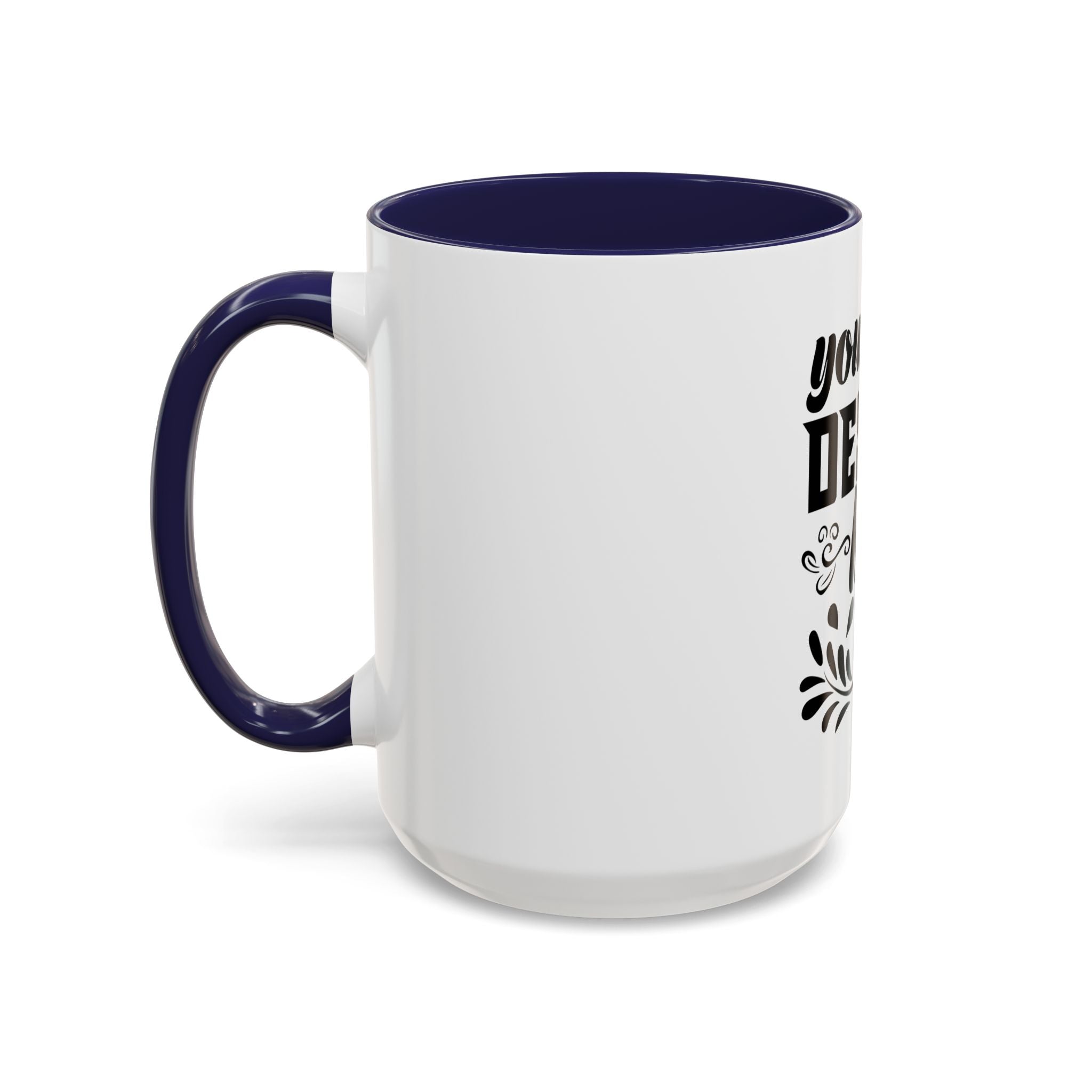 Customizable Accent Coffee Mug 11oz and 15oz Colored Interior Handle