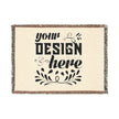 Customizable Woven Cotton Blanket Throw with Fringed Edges 3 Sizes