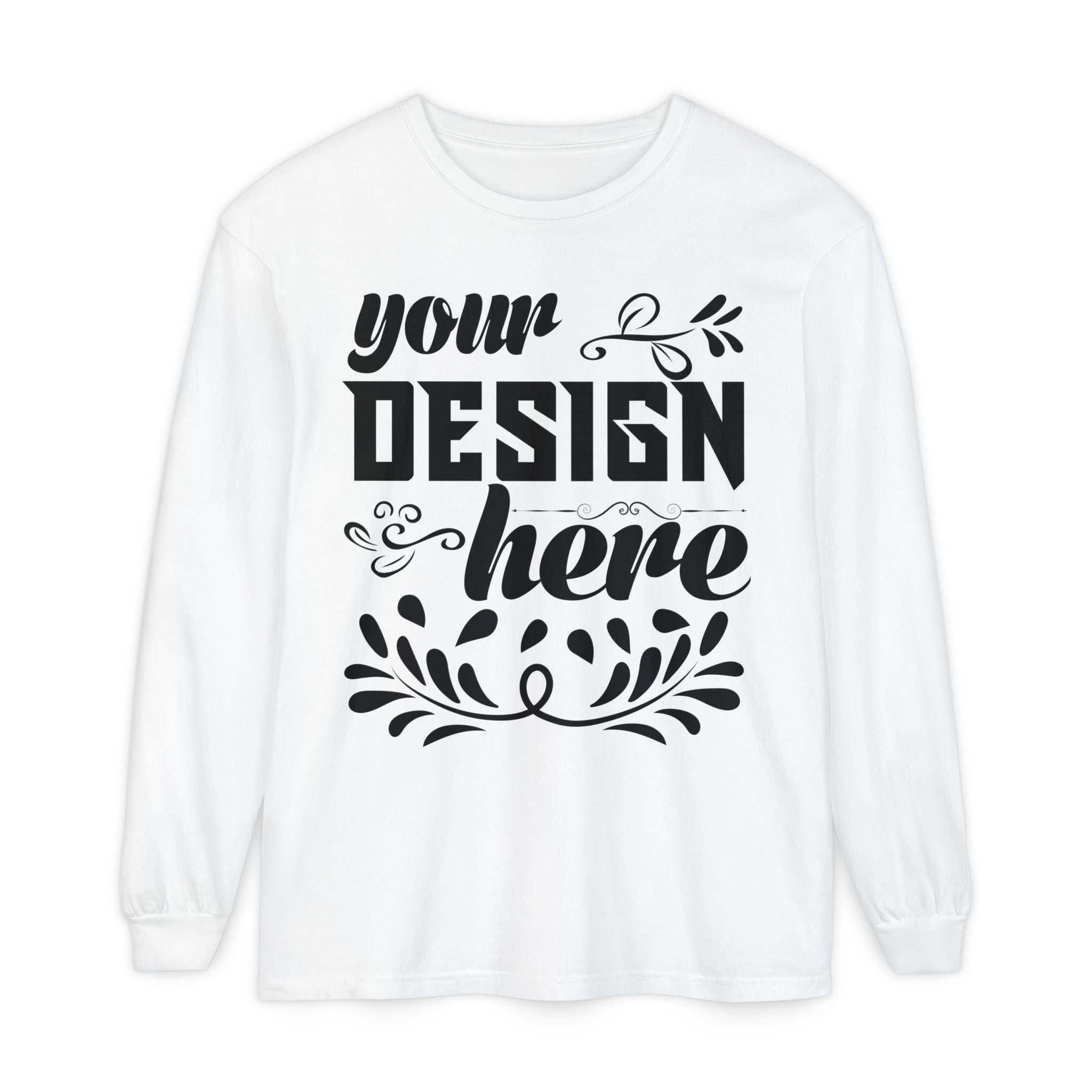 Customizable Comfort Colors 6014 Unisex Garment Dyed Long Sleeve T Shirt