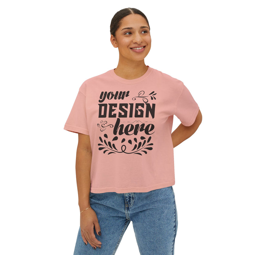 Customizable Comfort Colors 3023CL Womens Boxy Pigment Dyed T-Shirt