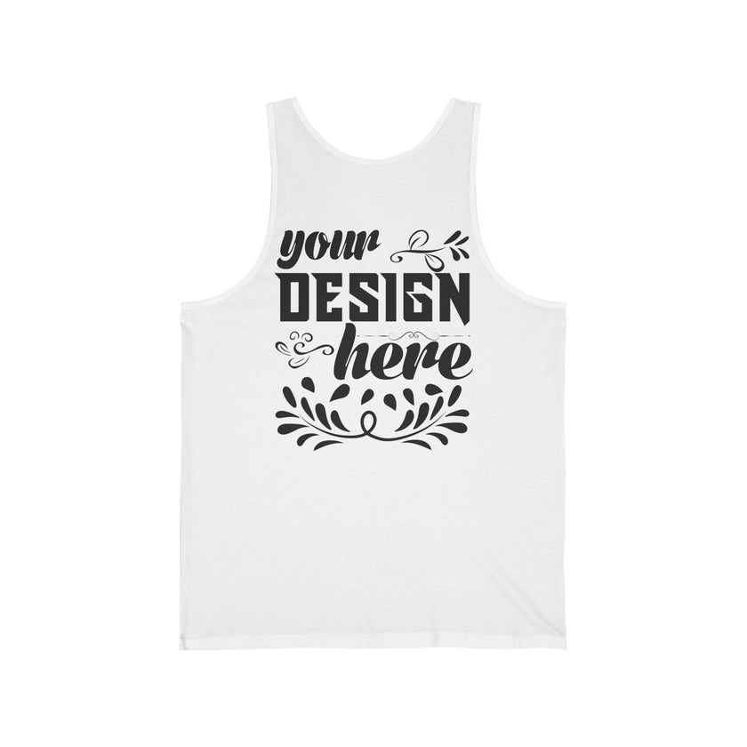 Customizable Bella+Canvas 3480 Unisex Jersey Tank Top Lightweight Retail Fit