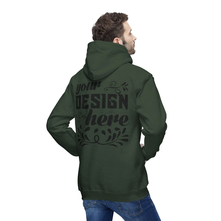 Customizable Bayside 960 Unisex Heavyweight Hooded Sweatshirt Made in US