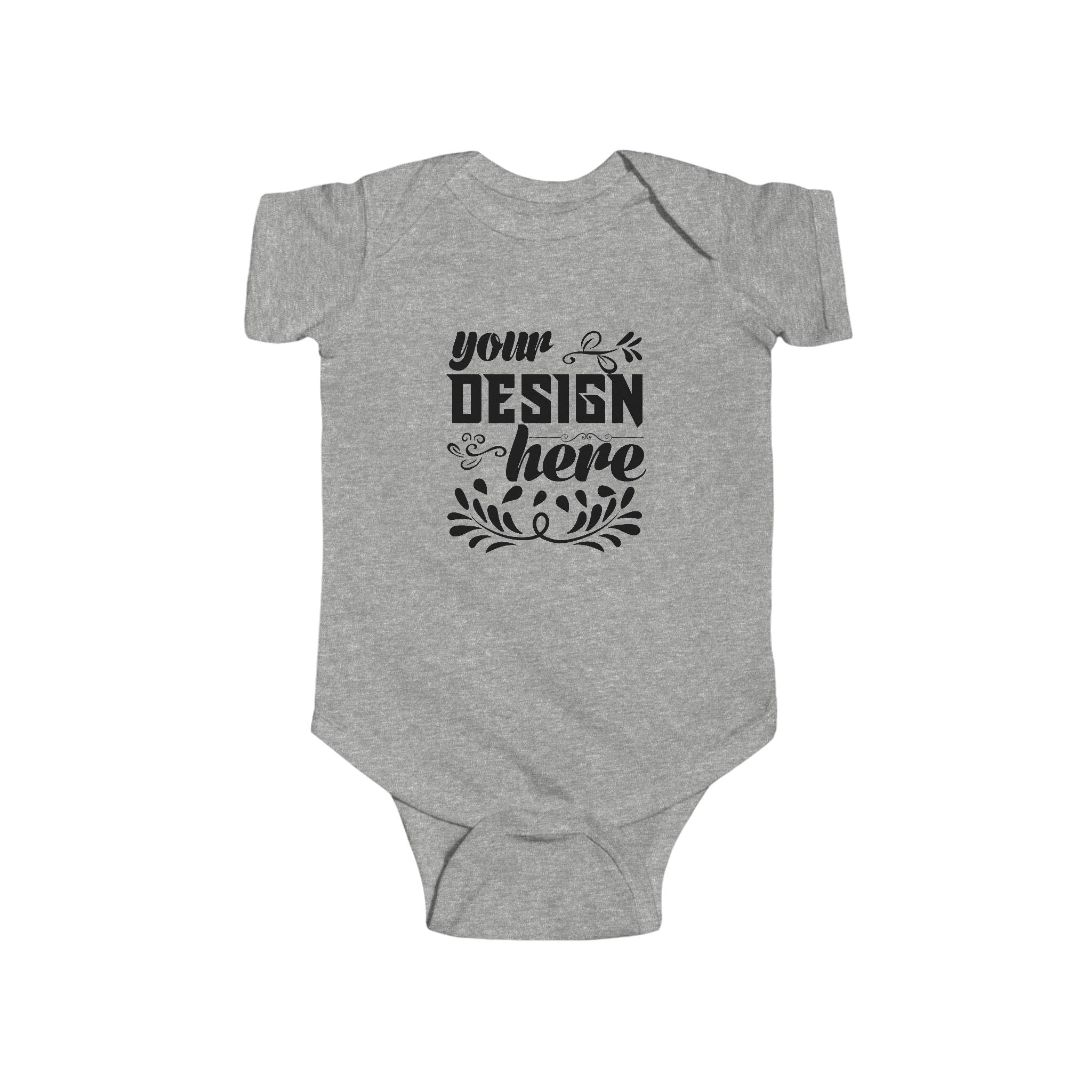 Customizable Rabbit Skins 4424 Infant Fine Jersey Baby Bodysuit