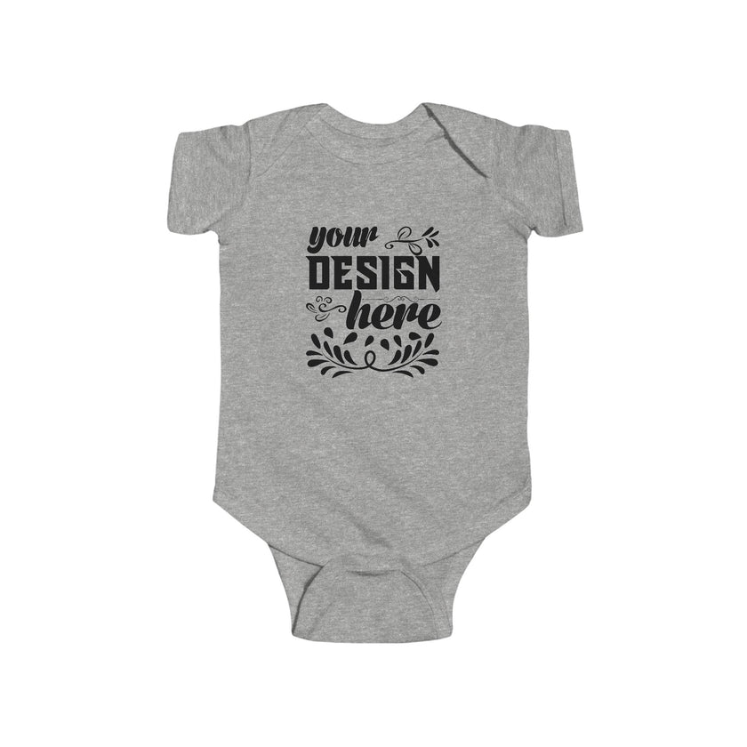 Customizable Rabbit Skins 4424 Infant Fine Jersey Baby Bodysuit