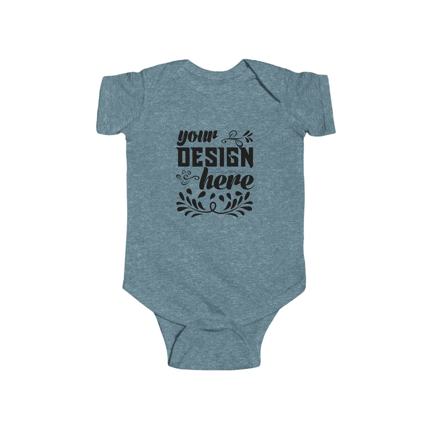 Customizable Rabbit Skins 4424 Infant Fine Jersey Baby Bodysuit