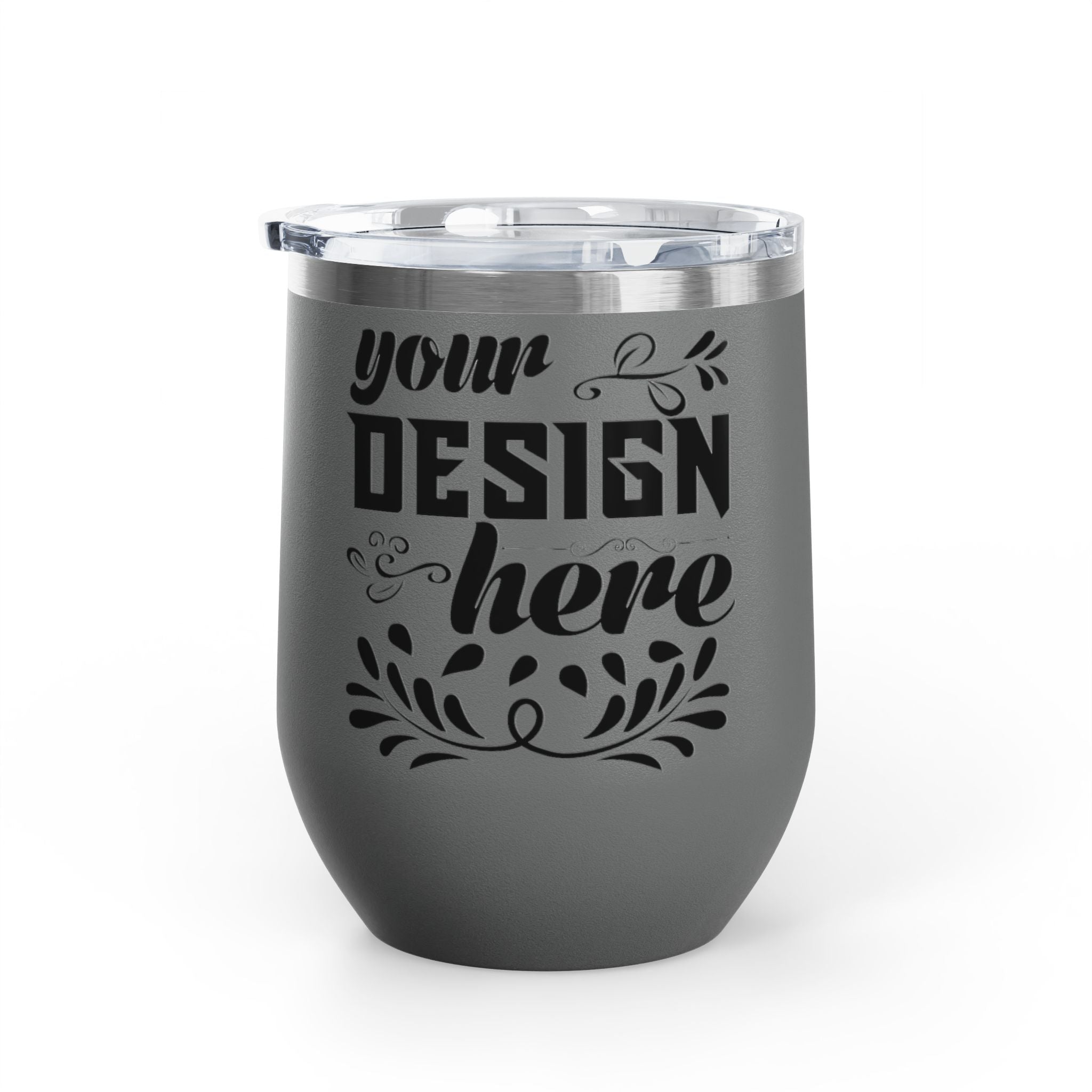 Customizable Polar Camel 12oz Stainless Steel Wine Tumbler Cup Lid