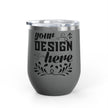 Customizable Polar Camel 12oz Stainless Steel Wine Tumbler Cup Lid