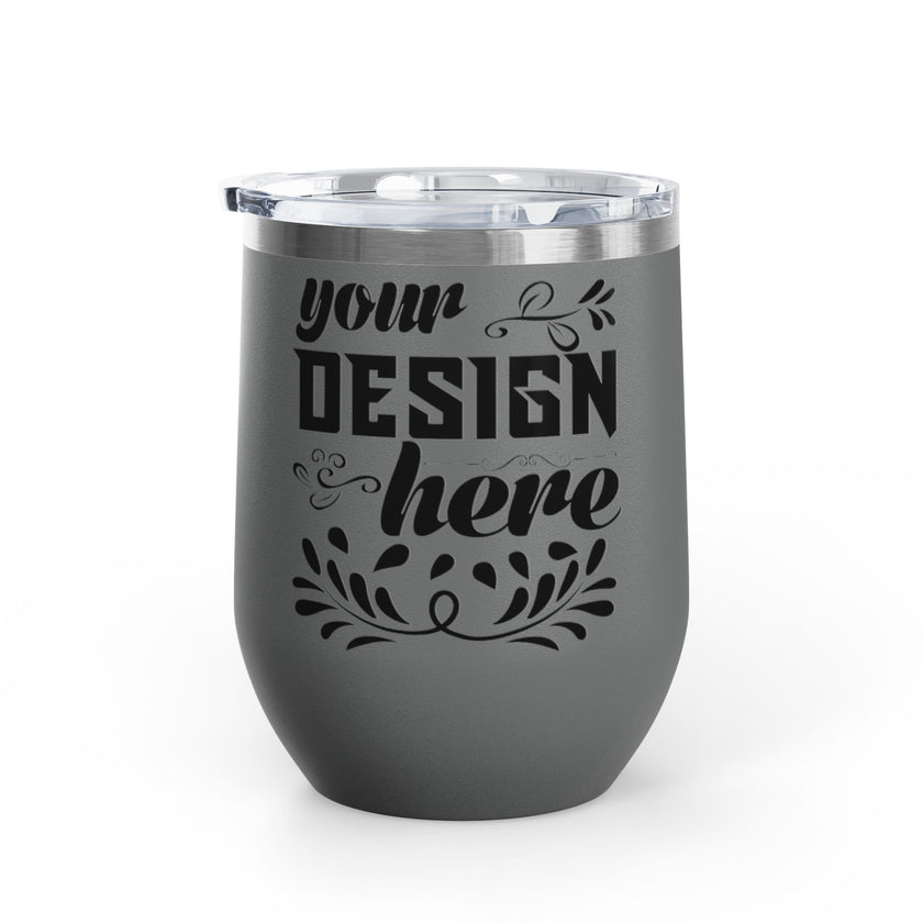 Customizable Polar Camel 12oz Stainless Steel Wine Tumbler Cup Lid