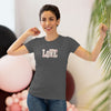 Next Level 6710 Womens Triblend Tee Love Faux Yarn Hearts Graphic Print