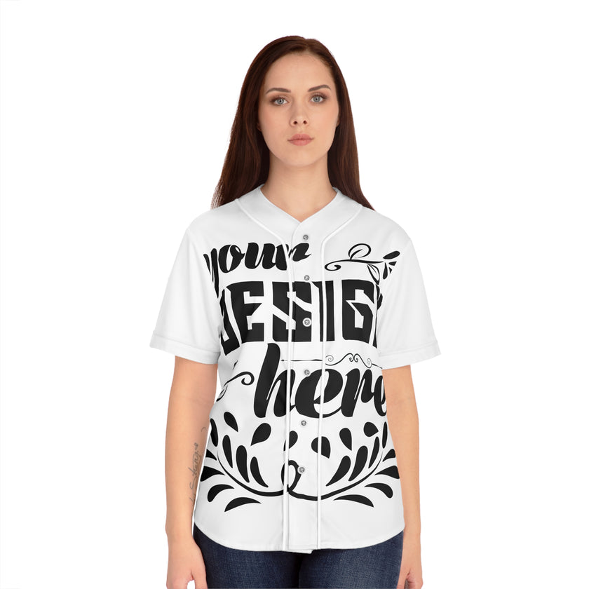 Customizable Womens Baseball Jersey Moisture Wicking Button Front