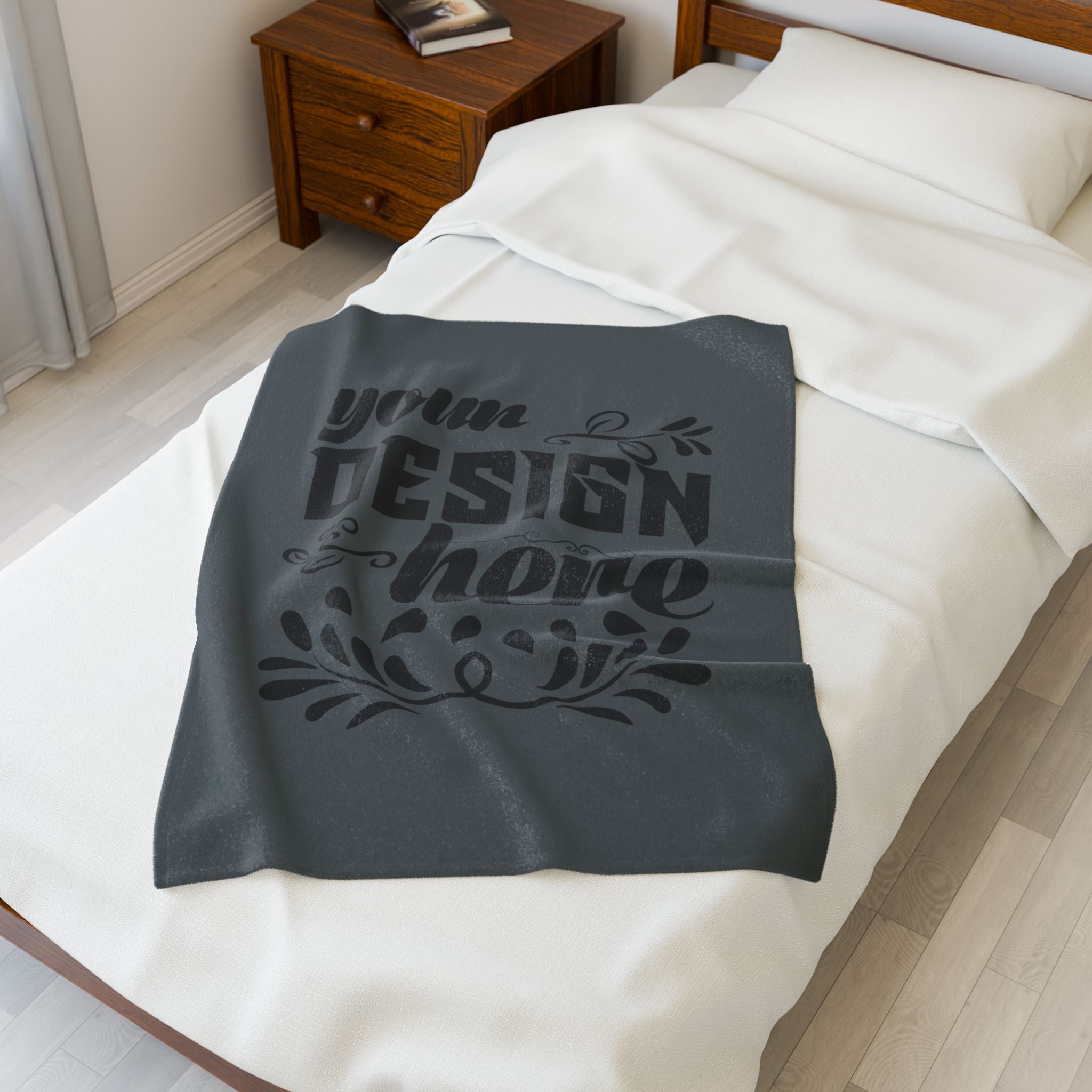 Customizable Velveteen Plush 300gsm Blanket One Sided Print 3 Sizes