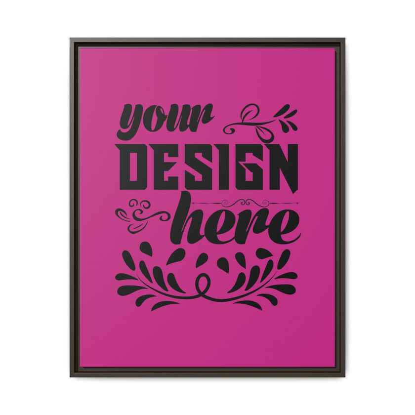 Customizable Framed Matte Canvas Print with Pinewood Frame Sawtooth Hanger