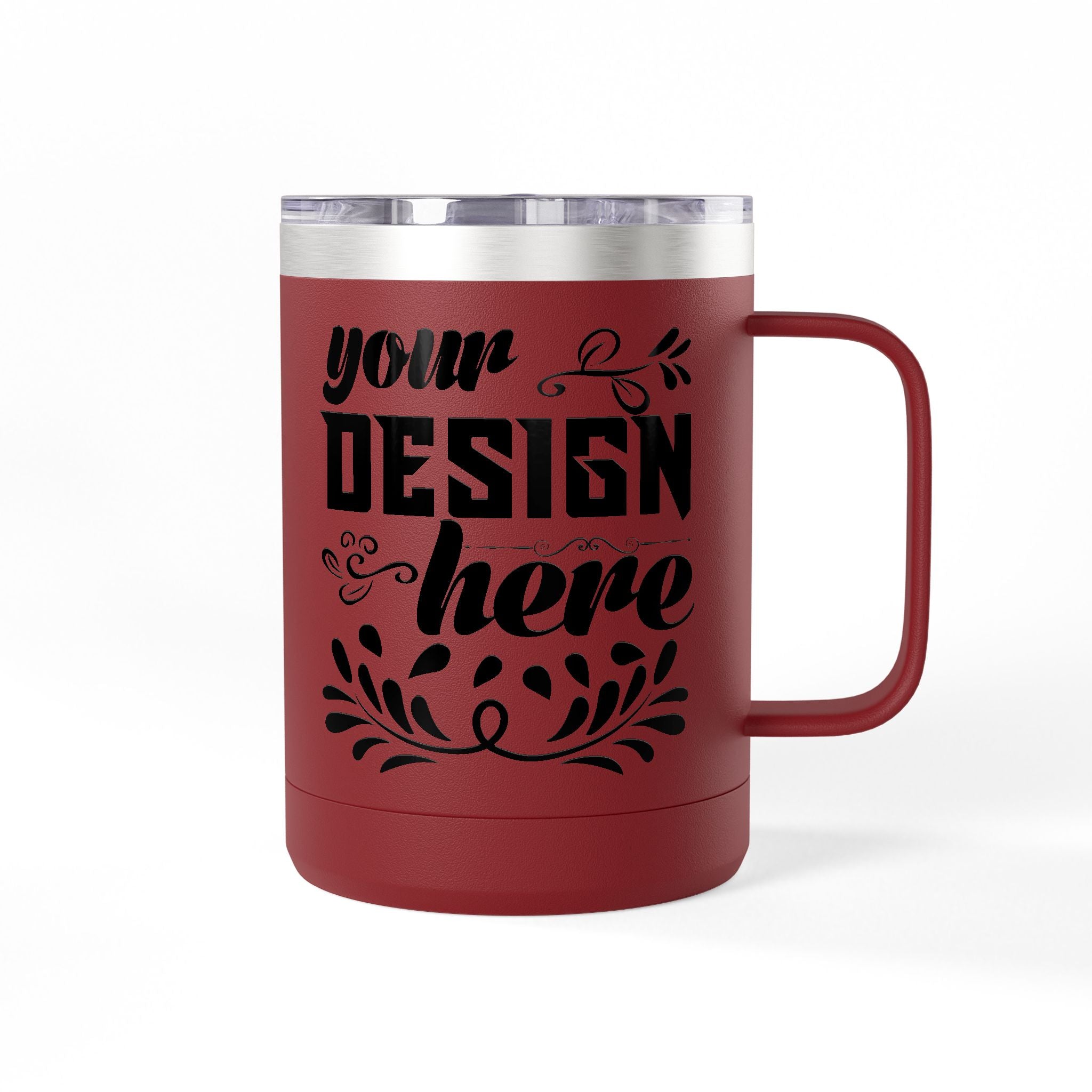 Customizable Polar Camel 15oz Stainless Steel Coffee Mug Tumbler Lid