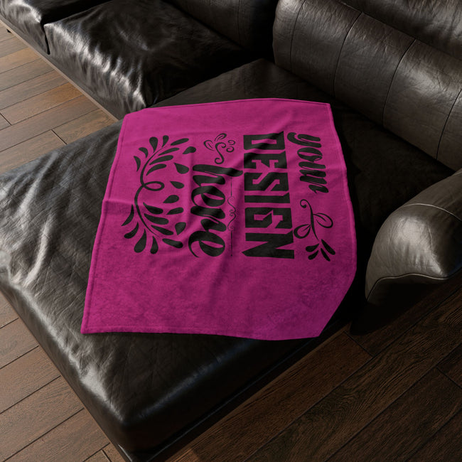 Customizable Soft Polyester Fleece Blanket 300gsm One Sided Print
