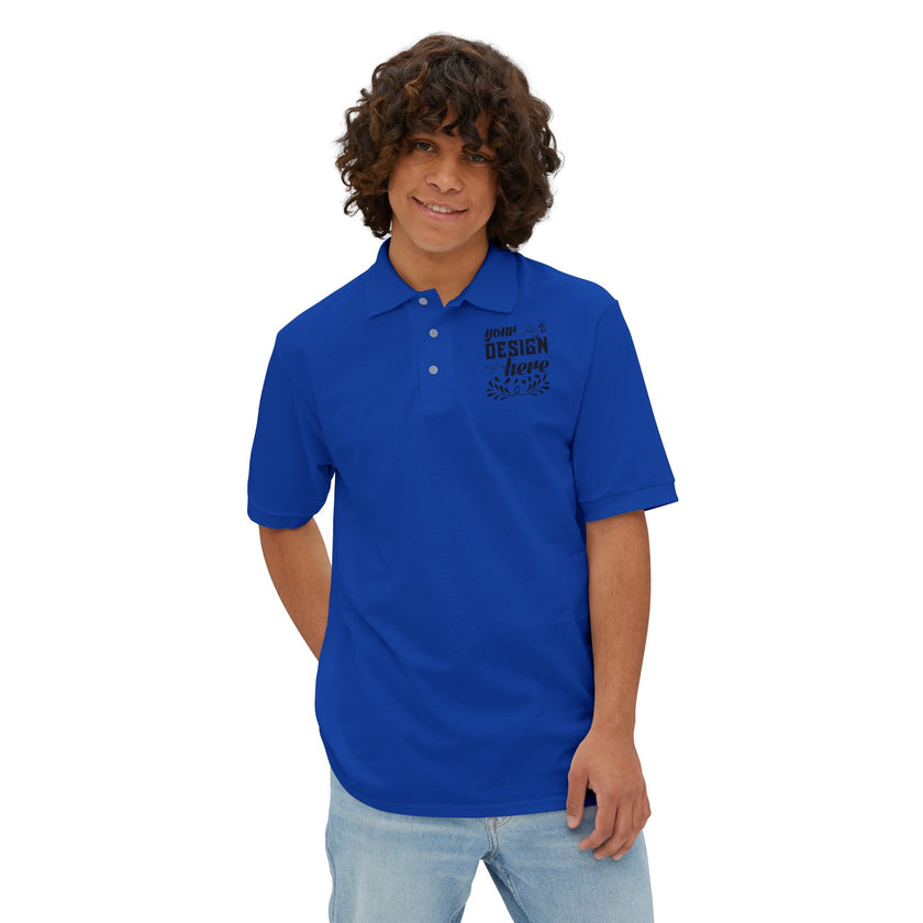 Customizable Jerzees 443M Mens Pique Polo T-Shirt Classic Fit
