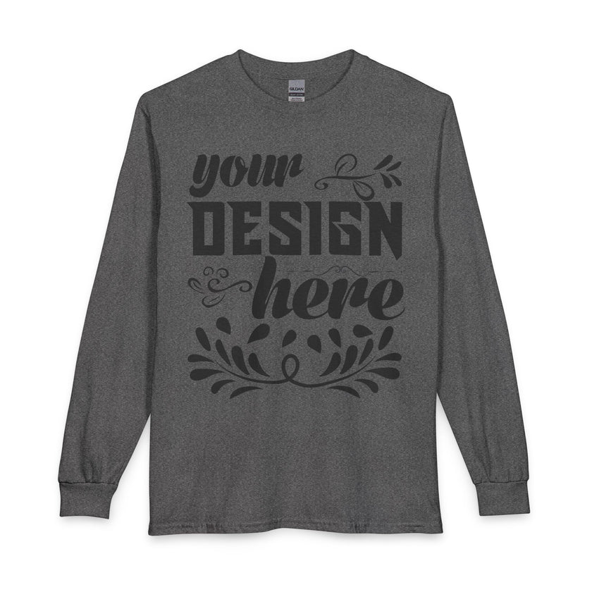 Customizable Gildan 5400 Unisex Long Sleeve T Shirt 100 Cotton Rib Cuffs