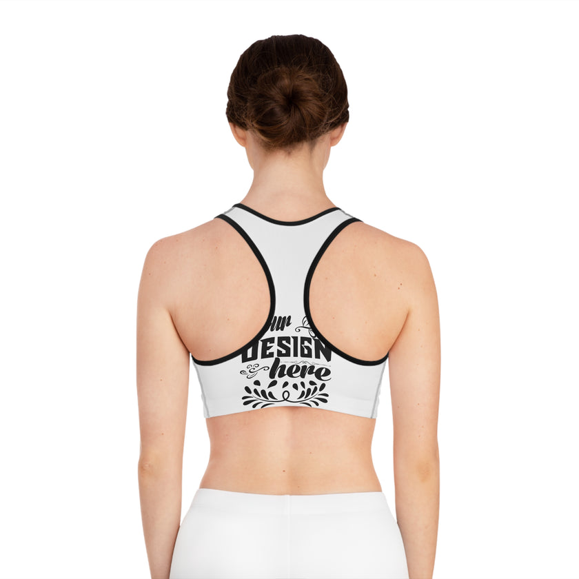 Customizable Generic Brand Sports Bra All Over Print Compression Fit