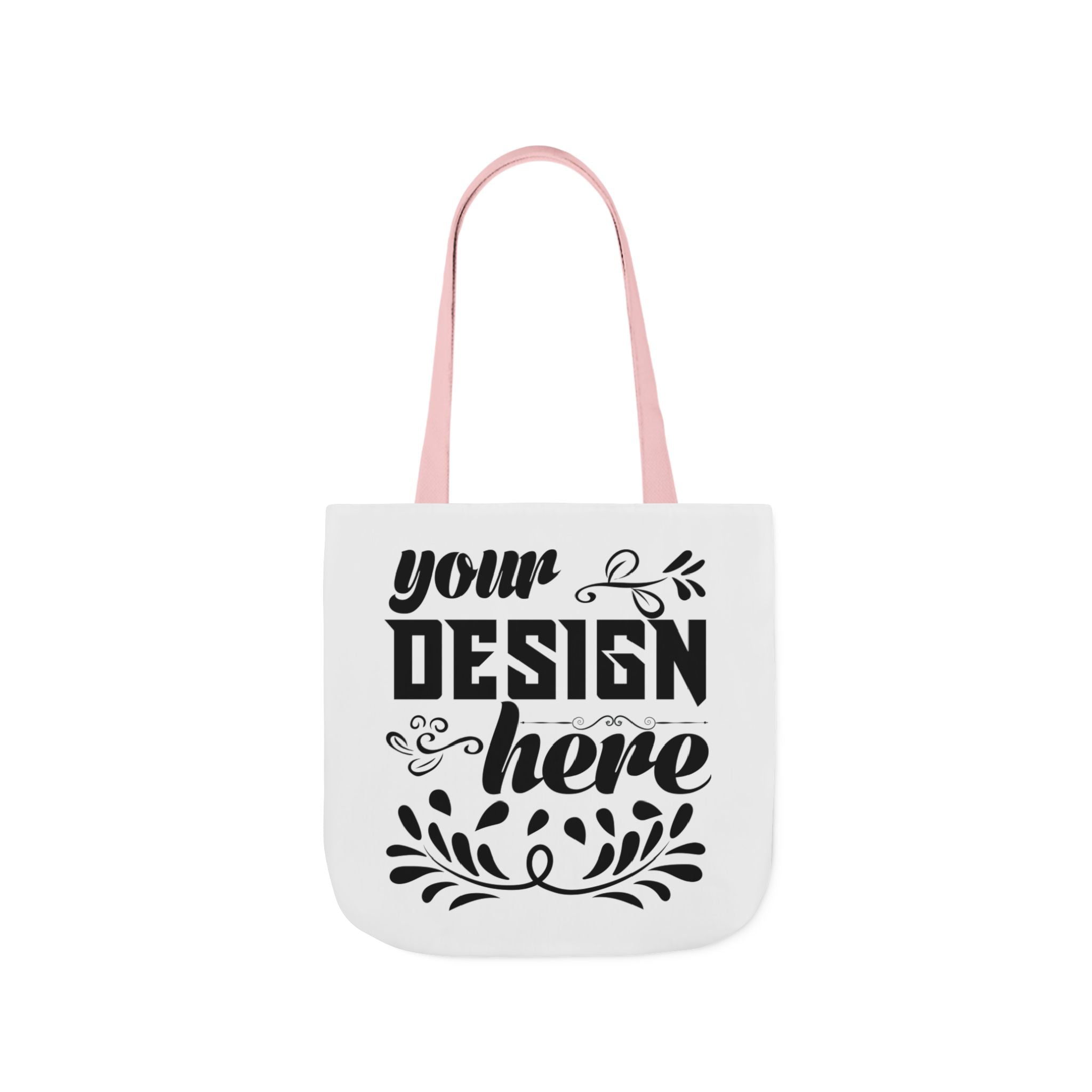 Customizable Canvas Tote Bag With 5 Color Strap Options All Over Print