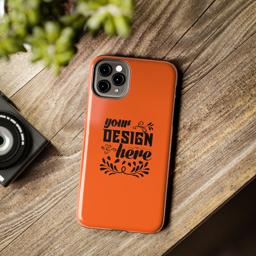 Customizable Tough Phone Case Glossy Dual Layer Wireless Charging