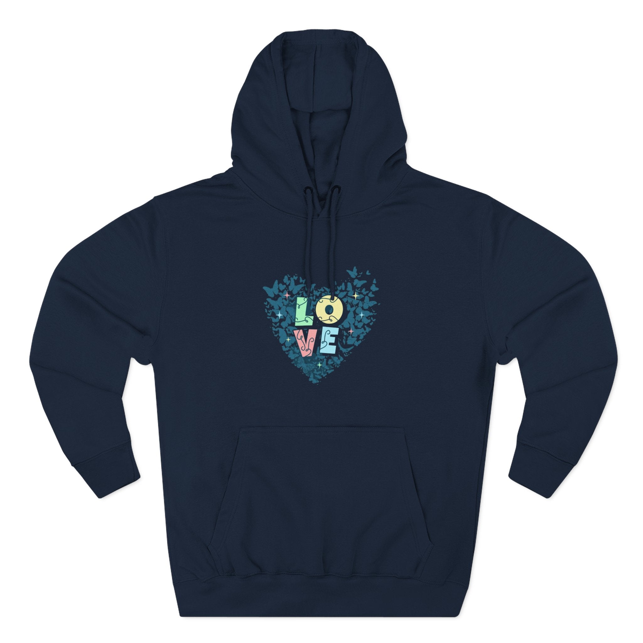 Lane Seven LS14001 Unisex  Fleece Hoodie | Butterfly Love Graphic Print