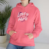 Gildan 18500 Unisex  Hooded Sweatshirt | Love Never Hurts Graphic Print