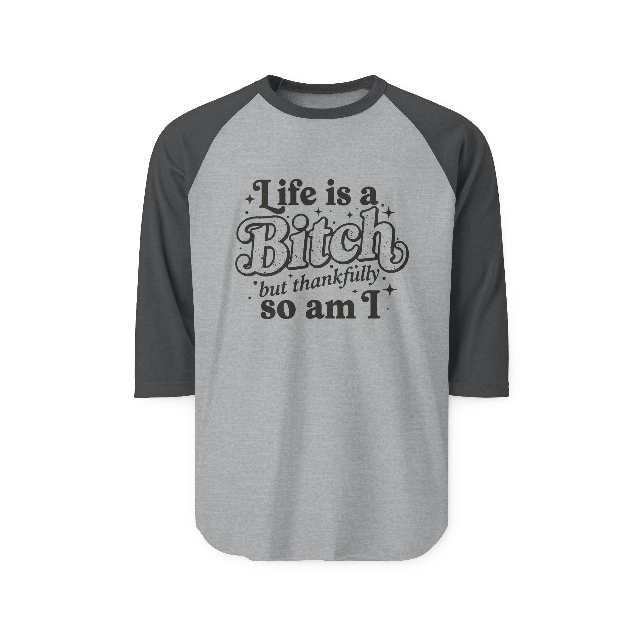 Tultex 245 Unisex 3 4 Sleeve Raglan Shirt Quote Graphic Print